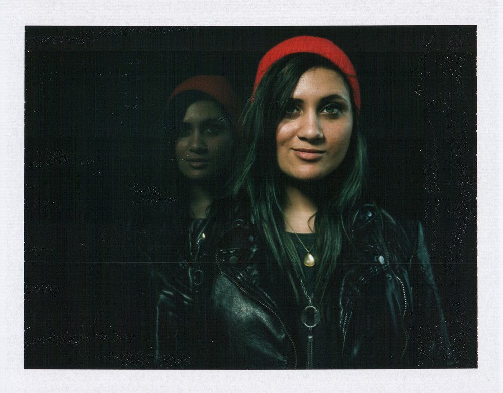 Double exposure Polaroid portrait of Abbi Rajasekhar