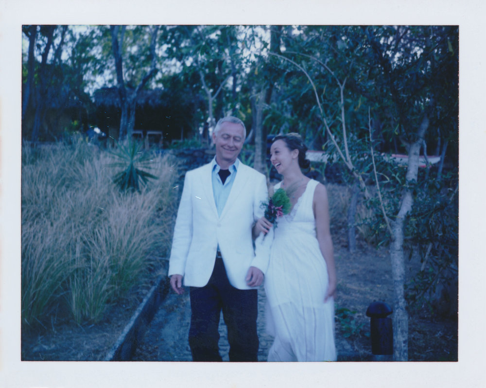 Polaroid of Jeff & Nicole processing at our wedding