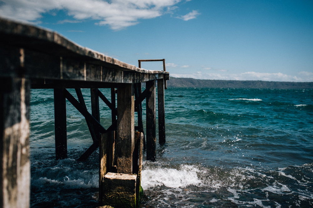 Morning of our wedding at the dock