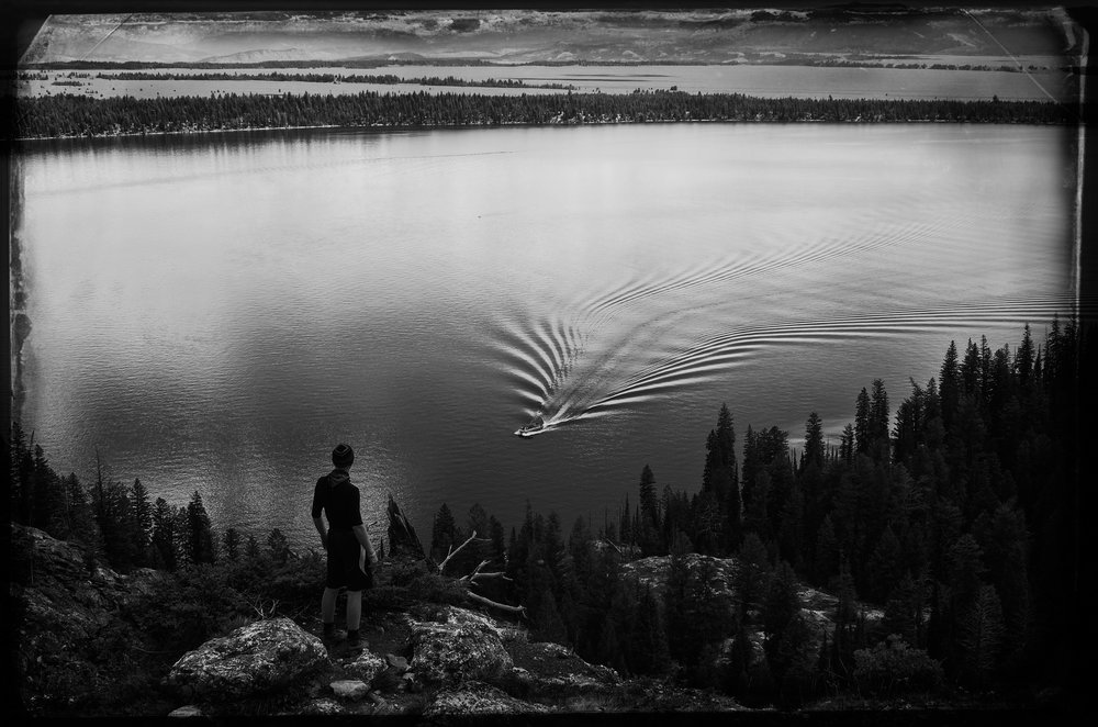Michael gazing over Jenny Lake in Grand Teton National Park