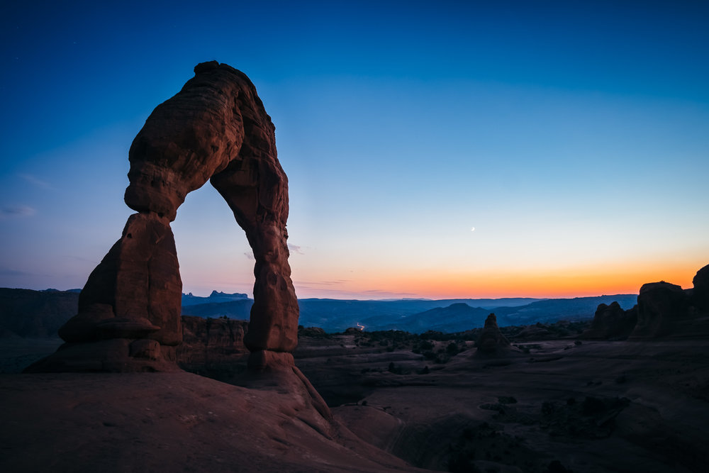 The historic Delicate Arch in Arches National Park