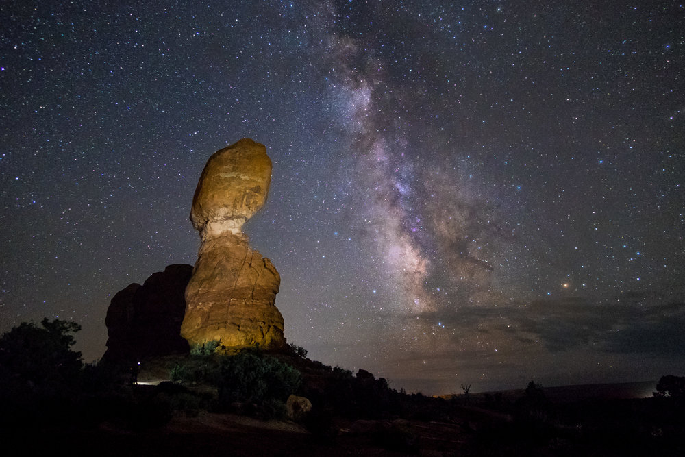 The Milky Way at Balance Rock